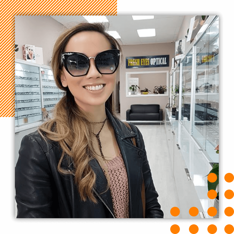 Woman in Optical Store